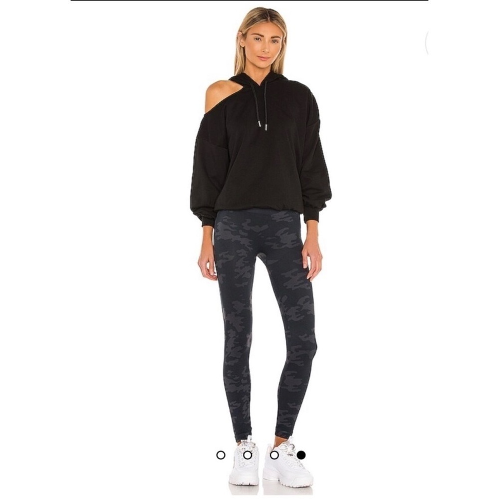 SPANX High-Rise Full Length Dark Black Camo Leggings - Picture 2 of 10